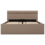 Cama canapé hidráulica LED cuero sintético capuchino 120x200 cm de vidaXL, Camas y somieres - Ref: Foro24-285560, Precio: 345...