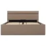 LED hydraulic trundle bed synthetic leather cappuccino 120x200 cm by vidaXL, Beds and slatted bases - Ref: Foro24-285560, Pri...