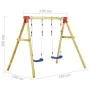 Columpio de madera de pino 230x130x166 cm de vidaXL, Columpios y estructuras de juegos - Ref: Foro24-279062, Precio: 159,62 €...