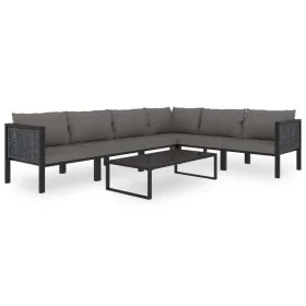 Mueblesde jardín 7 pzas y cojines ratán sintético antracita by vidaXL, Garden sets - Ref: Foro24-49401, Price: 688,15 €, Disc...