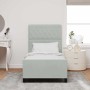 Estructura de cama Gris claro 90 x 200 cm Terciopelo