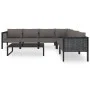 Gartenmöbel 7-teilig und Kissen aus anthrazitfarbenem Kunststoff-Rattan von vidaXL, Gartensets - Ref: Foro24-49401, Preis: 69...