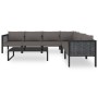 Mueblesde jardín 7 pzas y cojines ratán sintético antracita by vidaXL, Garden sets - Ref: Foro24-49401, Price: 697,83 €, Disc...