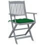 Klappbare Gartenstühle, 6 Stück, Kissen aus massivem Akazienholz von vidaXL, Gartenstühle - Ref: Foro24-3065427, Preis: 299,6...
