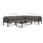 Mueblesde jardín 7 pzas y cojines ratán sintético antracita by vidaXL, Garden sets - Ref: Foro24-49401, Price: 697,83 €, Disc...