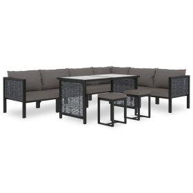 Garden furniture 9 pieces and cushions anthracite synthetic rattan by vidaXL, Garden sets - Ref: Foro24-49405, Price: 984,44 ...