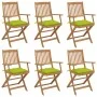 6 Stück klappbare Gartenstühle und Kissen aus massivem Akazienholz von vidaXL, Gartenstühle - Ref: Foro24-3074966, Preis: 341...