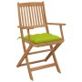 6 pcs folding garden chairs and solid acacia wood cushions by vidaXL, Garden chairs - Ref: Foro24-3074966, Price: 347,42 €, D...