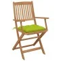 6 pcs folding garden chairs and solid acacia wood cushions by vidaXL, Garden chairs - Ref: Foro24-3074966, Price: 335,07 €, D...