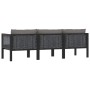 3-seater sofa with anthracite synthetic rattan cushions by vidaXL, Garden sets - Ref: Foro24-49400, Price: 381,14 €, Discount: %
