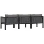 3-Sitzer-Sofa mit anthrazitfarbenen synthetischen Rattankissen von vidaXL, Gartensets - Ref: Foro24-49400, Preis: 375,29 €, R...