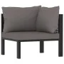 Muebles de jardín 9 pzas y cojines ratán sintético antracita de vidaXL, Conjuntos de jardín - Ref: Foro24-49405, Precio: 968,...