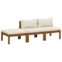 Gartenmöbel, 3 Stück, Kissen aus massivem Akazienholz, cremefarben von vidaXL, Gartensets - Ref: Foro24-3086952, Preis: 350,8...