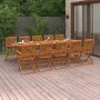 Garden dining set 11 pieces solid acacia wood by vidaXL, Garden sets - Ref: Foro24-3086978, Price: 824,63 €, Discount: %