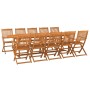 Garten-Essgruppe 11-teilig aus massivem Akazienholz von vidaXL, Gartensets - Ref: Foro24-3086978, Preis: 839,95 €, Rabatt: %