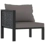 3-seater sofa with anthracite synthetic rattan cushions by vidaXL, Garden sets - Ref: Foro24-49400, Price: 375,29 €, Discount: %