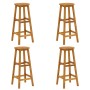 Juego muebles de bar para jardín 5 pzas madera maciza de acacia