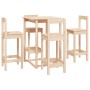 5-teiliges Bar-Set aus massivem Kiefernholz von vidaXL, Möbelsets für Küchen und Esszimmer - Ref: Foro24-3124742, Preis: 235,...