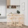 5-teiliges Bar-Set aus massivem Kiefernholz von vidaXL, Möbelsets für Küchen und Esszimmer - Ref: Foro24-3124742, Preis: 232,...