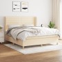 Boxspringbett mit cremefarbener Stoffmatratze 160x200 cm von vidaXL, Betten und Lattenroste - Ref: Foro24-3128618, Preis: 615...