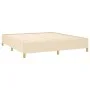 Box spring bed with cream fabric mattress 160x200 cm by vidaXL, Beds and slatted bases - Ref: Foro24-3128618, Price: 599,60 €...