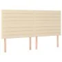Box spring bed with cream fabric mattress 160x200 cm by vidaXL, Beds and slatted bases - Ref: Foro24-3128618, Price: 599,60 €...