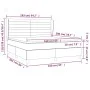 Box spring bed with cream fabric mattress 160x200 cm by vidaXL, Beds and slatted bases - Ref: Foro24-3128618, Price: 599,60 €...