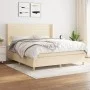Boxspringbett mit cremefarbener Stoffmatratze 160x200 cm von vidaXL, Betten und Lattenroste - Ref: Foro24-3132086, Preis: 607...