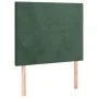 Box spring bed with mattress and LED dark green velvet 80x200 cm by vidaXL, Beds and slatted bases - Ref: Foro24-3135972, Pri...