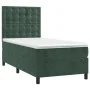 Cama box spring colchón y LED terciopelo verde oscuro 80x200 cm de vidaXL, Camas y somieres - Ref: Foro24-3136332, Precio: 31...