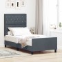 Estructura de cama Gris oscuro 90 x 200 cm Terciopelo
