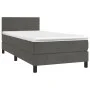 Box spring bed with dark gray velvet mattress 100x200 cm by vidaXL, Beds and slatted bases - Ref: Foro24-3141168, Price: 289,...