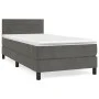 Box spring bed with dark gray velvet mattress 100x200 cm by vidaXL, Beds and slatted bases - Ref: Foro24-3141348, Price: 284,...
