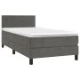 Box spring bed with dark gray velvet mattress 100x200 cm by vidaXL, Beds and slatted bases - Ref: Foro24-3141348, Price: 284,...
