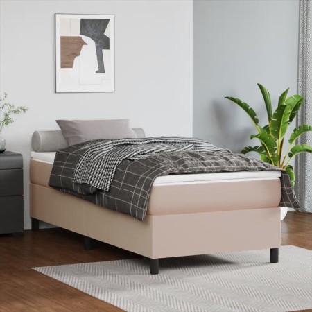 Boxspringbett mit Cappuccino-Kunstledermatratze 90x190 cm von vidaXL, Betten und Lattenroste - Ref: Foro24-3144583, Preis: 28...
