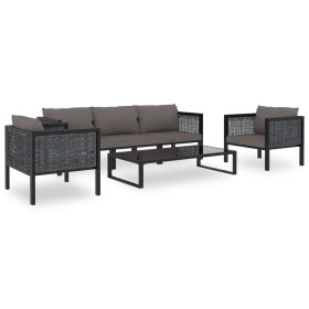 Garden furniture 6 pieces and cushions anthracite synthetic rattan by vidaXL, Garden sets - Ref: Foro24-49407, Price: 727,11 ...