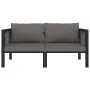 2-seater sofa with anthracite synthetic rattan cushions by vidaXL, Garden sets - Ref: Foro24-49399, Price: 204,49 €, Discount: %