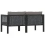 2-seater sofa with anthracite synthetic rattan cushions by vidaXL, Garden sets - Ref: Foro24-49399, Price: 204,49 €, Discount: %