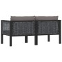 2-Sitzer-Sofa mit anthrazitfarbenen synthetischen Rattankissen von vidaXL, Gartensets - Ref: Foro24-49399, Preis: 207,09 €, R...