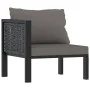 2-seater sofa with anthracite synthetic rattan cushions by vidaXL, Garden sets - Ref: Foro24-49399, Price: 204,49 €, Discount: %