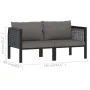 2-seater sofa with anthracite synthetic rattan cushions by vidaXL, Garden sets - Ref: Foro24-49399, Price: 204,49 €, Discount: %