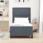 Estructura de cama Gris oscuro 90 x 200 cm Terciopelo