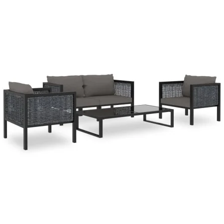 Jde Ardín 5-tlg. Möbel und Kissen synthetisches Rattan anthrazit von vidaXL, Gartensets - Ref: Foro24-49408, Preis: 464,97 €,...