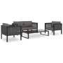 Jde Ardín 5-tlg. Möbel und Kissen synthetisches Rattan anthrazit von vidaXL, Gartensets - Ref: Foro24-49408, Preis: 464,97 €,...