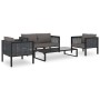 Jde Ardín 5-tlg. Möbel und Kissen synthetisches Rattan anthrazit von vidaXL, Gartensets - Ref: Foro24-49408, Preis: 464,97 €,...