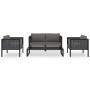 Jde Ardín 5-tlg. Möbel und Kissen synthetisches Rattan anthrazit von vidaXL, Gartensets - Ref: Foro24-49408, Preis: 464,97 €,...