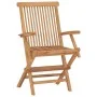 Gartenstühle 8 Stück aus massivem Teakholz mit schwarzen Kissen von vidaXL, Gartenstühle - Ref: Foro24-3072911, Preis: 625,98...