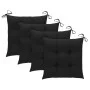 Garden chairs 4 pcs solid teak wood with black cushions by vidaXL, Garden chairs - Ref: Foro24-3065639, Price: 361,40 €, Disc...