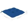 Sillas de jardín 3 uds madera maciza de teca con cojines azules de vidaXL, Sillas de jardín - Ref: Foro24-3062539, Precio: 23...
