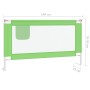 Barandilla de seguridad cama de niño verde tela 140x25 cm de vidaXL, Barandillas de seguridad - Ref: Foro24-10192, Precio: 32...